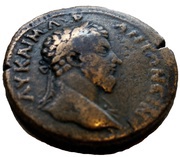 Æ34 - Marcus Aurelius Zeus seated, Apollonia Mordiaeum, Pisidia obverse image