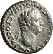 Assarion - Domitian ЄΠI / BACCOY ΠPЄCBЄY/TOY ЄT / ΔI; Caesarea obverse image