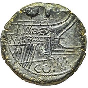 Dupondius - Julius Caesar and Augustus COPIA reverse image