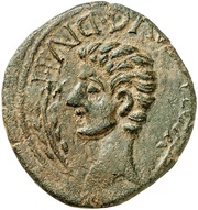 Æ29 - Augustus Hispania; uncertain mint obverse image