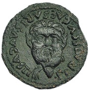 Æ26 - Augustus Silenus; priest ploughing obverse image