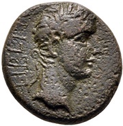 Æ18 - Tiberius ΣΙΔΗΤ; Side obverse image