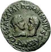 Æ25 - Titus and Domitian MVNICIPI STOBENSIVM; Stobi obverse image