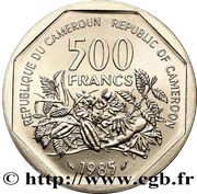 500 Francs Pattern reverse image