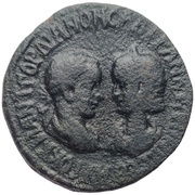 Æ26 - Gordian III and Tranquillina Singara obverse image