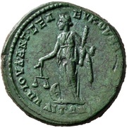 Tetrassarion - Elagabalus YΠ•IOYΛ•ANT•CΕΛEYKOY MAPKIANOΠΟ/ΛITΩN; Marcianopolis, Rome, 218-222 reverse image