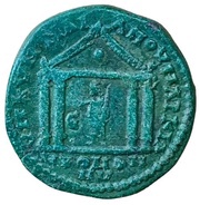 Pentassarion - Caracalla and Julia Domna VΠ KVNTIΛIANOV MAΡKIANOΠOΛITΩN; Magistrate Quintillianus; Marcianopolis reverse image