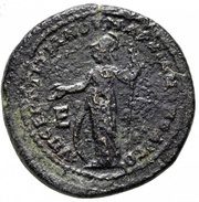 Pentassarion - Elagabalus and Julia Maesa VΠ CEPΓ TITIANOV MAPKIANOΠOΛITΩN; Legate Sergius Titianus; Athena; Marcianopolis, Rome, 218-222 reverse image