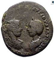 Pentassarion - Elagabalus and Julia Maesa IOYΛ ANT CEΛEVKOV MAPKIANOΠOΛITΩN; Legate Seleucus; Homonoia; Marcianopolis obverse image