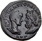 Pentassaria - Gordianus III MAPKIANOΠOLITΩN E; Marcianopolis obverse image