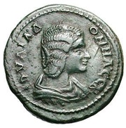 Æ24 - Julia Domna MAPKIANOΠOΛITΩN; Marcianopolis obverse image