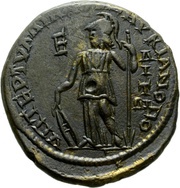 Æ28 - Gordianus III and Tranquillina VΠ TEΠTVΛΛIANOY MAΡKIANOΠOΛITEΩN; Consular Legate Prosius Tertullianus; Marcianopolis reverse image
