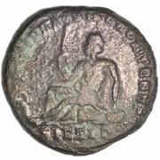 Æ27 - Diadumenian Nikopolis ad Istrum, Rome, 217-218 reverse image