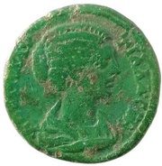 Æ26 - Plautilla YΠ AYP ΓAΛΛOY NIKOΠO ΠPOC I; Consular Legate Aurelius Gallus; Nicopolis obverse image