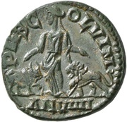 Dupondius - Philip II P M S COL VIM; Viminacium reverse image