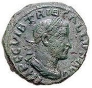 Sestertius - Trebonianus Gallus P M S COL VIM AN XIII, Viminacium obverse image