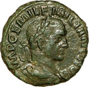 Sestertius - Æmilianus EMIL / P M S COL VIMI; Viminacium obverse image