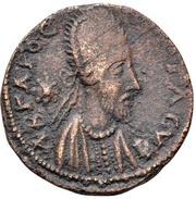 Æ24 - Gordian III and Abgar X Edessa mint reverse image