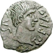 Æ23 - Augustus SALASSO COMITIALE SEX RVFO II VIR, L CLODIO RVFO PROCOS obverse image