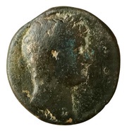 Æ24 - Hadrianus ΔΑΜΑCΚΗΝⲰΝ ΜΗΤΡΟΠΟΛEⲰC; Divus; Damascus obverse image