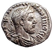 Tetradrachm - Macrinus ΔHMAΡX EΞ YΠATO; Antioch obverse image