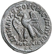 Tetradrachm - Philippus II ΔΗΜΑΡΧ EΞΟΥCΙΑC ΥΠΑ ΤΟ Δ ΑΝΤΙΟΧΙΑ S C; No Pellet; Antioch reverse image