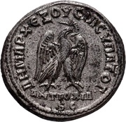 Tetradrachm - Philippus I ΔΗΜΑΡΧ ΕΞΟΥCΙΑC ΥΠΑ ΤΟ Γ ANTIOXIA SC; Antioch reverse image