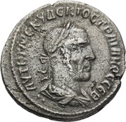Tetradrachm - Traianus Decius Eagle; Antioch obverse image