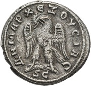 Tetradrachm - Traianus Decius Eagle; Antioch, Rome, 249-251 reverse image
