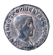 Tetradrachm - Herennius Etruscus ΔΗΜΑΡΧ ΕΞΟΥCΙΑC SC; ···; Antioch obverse image