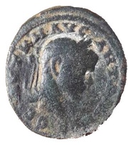 Æ20 - Elagabalus S C; Antioch obverse image