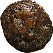 Æ20 - Elagabalus Δ Є; Antioch obverse image