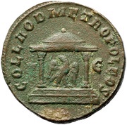Æ26 - Philippus I COL LAOD METROPOLEOS Δ Є, Rome, 244-249 reverse image