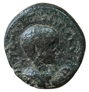 Æ21 - Diadumenianus SEΠ TVRVS METROP COLONI; Tyre obverse image