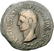 As - Augustus CAESARAVGVSTA C ALLIARIO T VERRIO II VIR, Rome, 6 BC obverse image