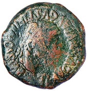 As - Tiberius Countermarked A obverse image