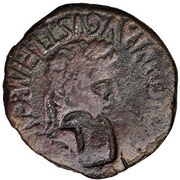 As - Tiberius Countermarked eagle left and B obverse image