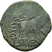 As - Tiberius Countermarked eagle left reverse image