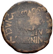 As - Tiberius Countermarked eagle right reverse image