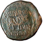 As - Tiberius Countermarked LA reverse image
