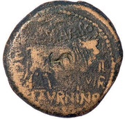 As - Tiberius Countermarked monogram reverse image