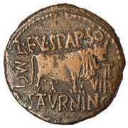 As - Tiberius Countermarked 𐌢 reverse image