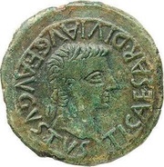 As - Tiberius MVNICIP CASCANTVM obverse image