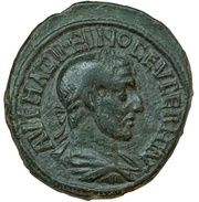 Dupondius - Maximinus I OVΛΠIANΩN AΓXIAΛEΩN; Anchialus obverse image