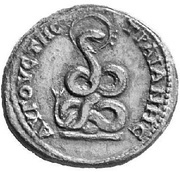 Æ30 - Caracalla AYΓOYCTHC TPAIANHC; Augusta Traiana reverse image