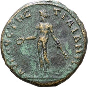 Æ30 - Caracalla AYΓOYCTHC TPAIANHC; Augusta Traiana, Rome, 198-217 reverse image