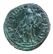 Triassaria - Gordianus III ΑΔΡΙΑΝΟΠΟΛEΙΤΩΝ; seen from front; Hadrianopolis, Thrace, Rome, 238-244 reverse image