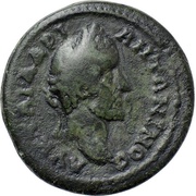 Æ23 - Antoninus Pius EΠΙ ΙΟV ΚΟΜΟΔΟV ΤΟΠEΙΡEΙΤΩΝ; Topirus obverse image