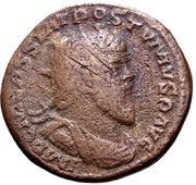 Double Sestertius - Postumus RESTITVTOR GALLIAR; Lugdunum obverse image