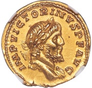 Aureus- Victorinus LEG II TRAIANA P F obverse image
